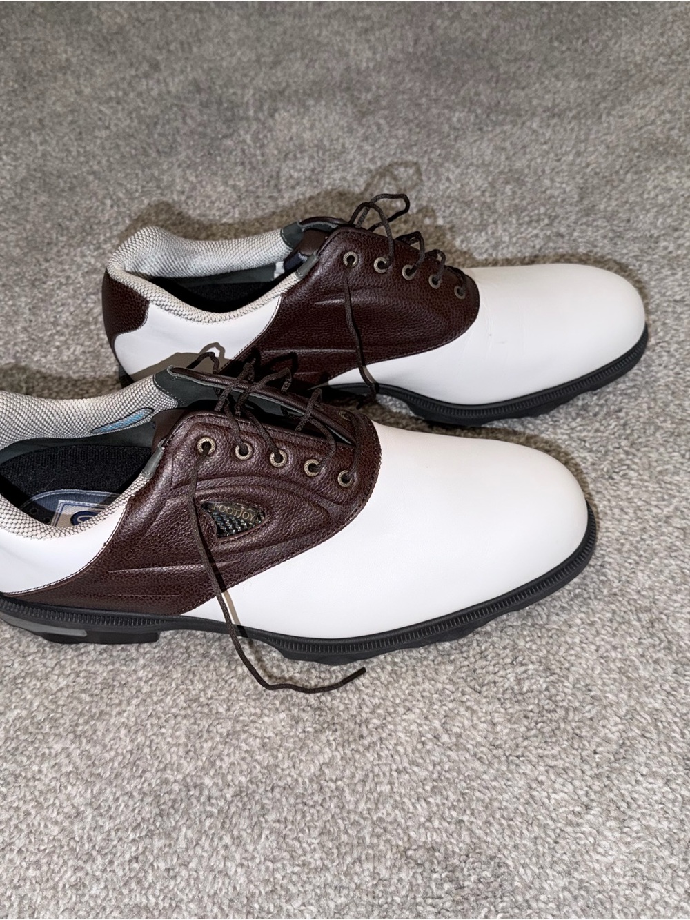 Men's Two-Tone Brown and White Golf Shoes by Footjoy